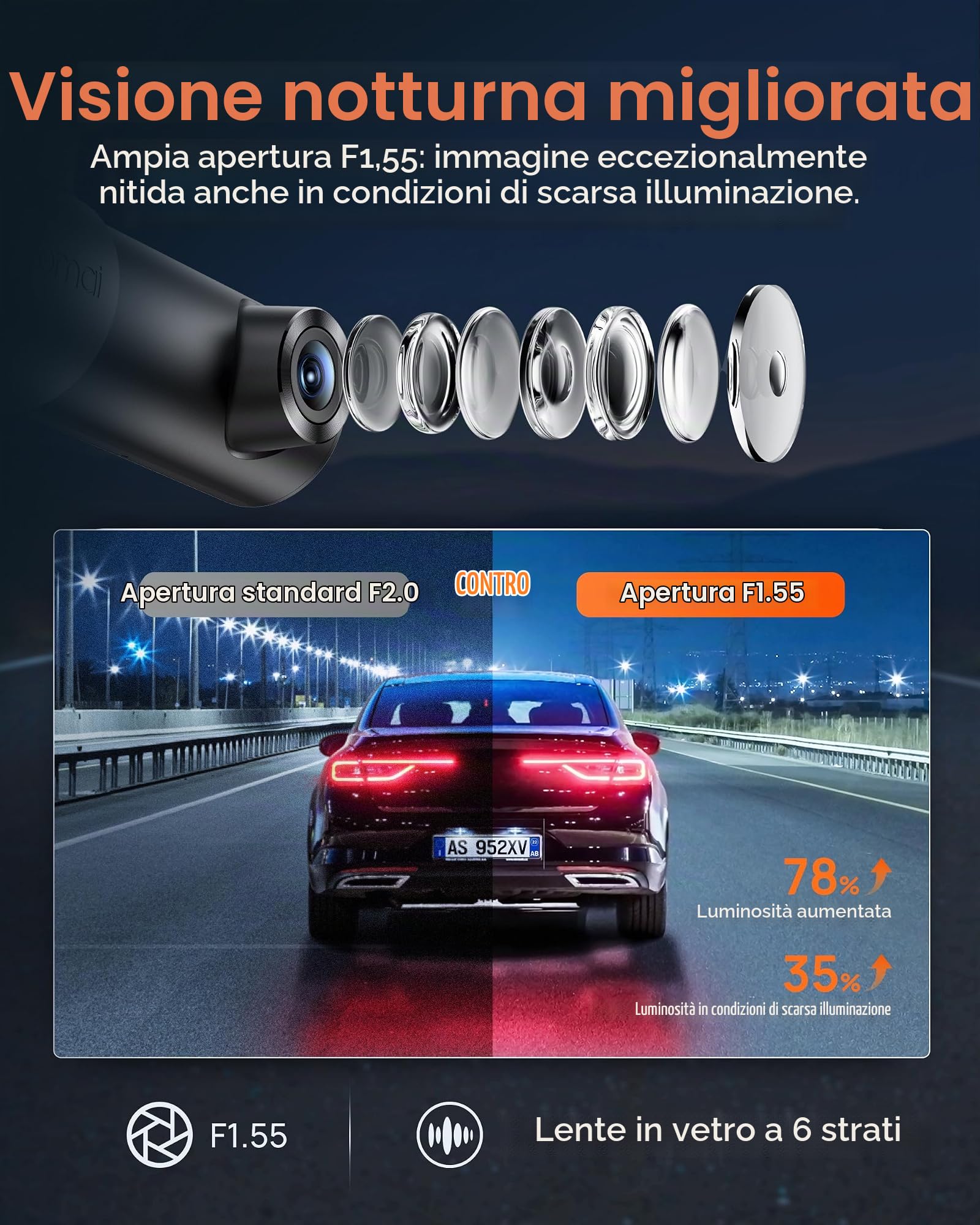 70mai M310 Plus 3K Dash Cam Auto + Kit UP03 1620P