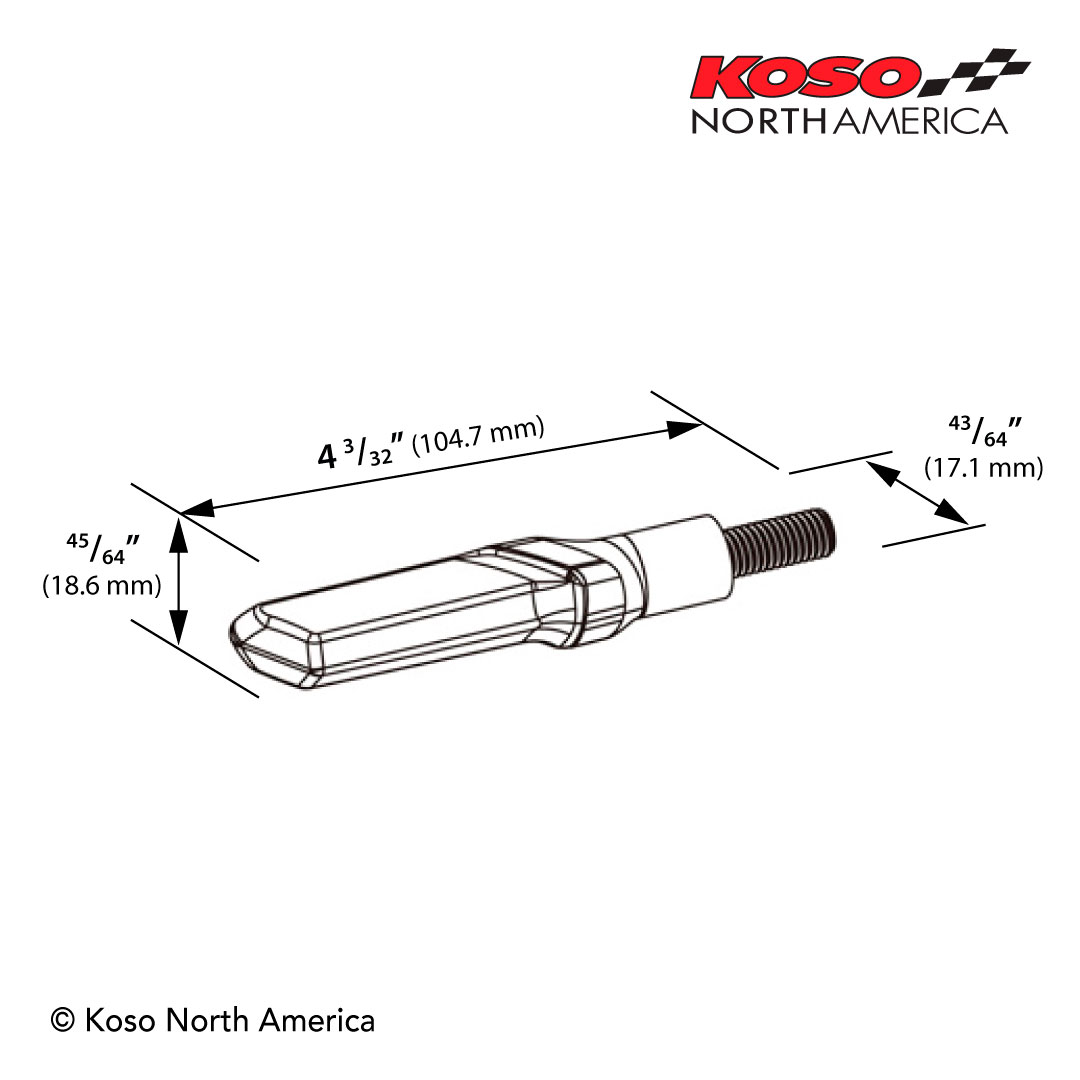 Koso GW-02 frecce LED sequenziali coppia lente fumé