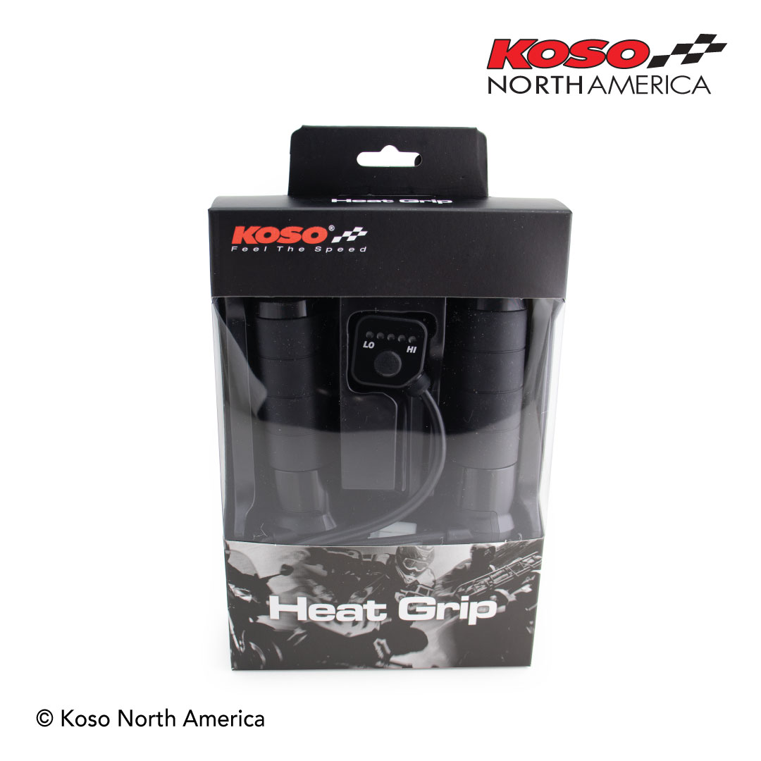 Koso Titan manopole riscaldate nere 5 livelli