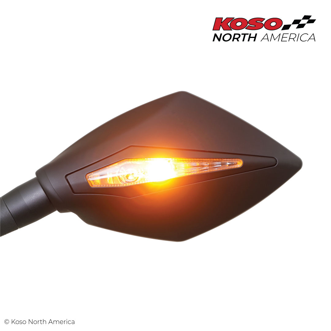 Koso Apex specchietti moto M10 nero opaco coppia