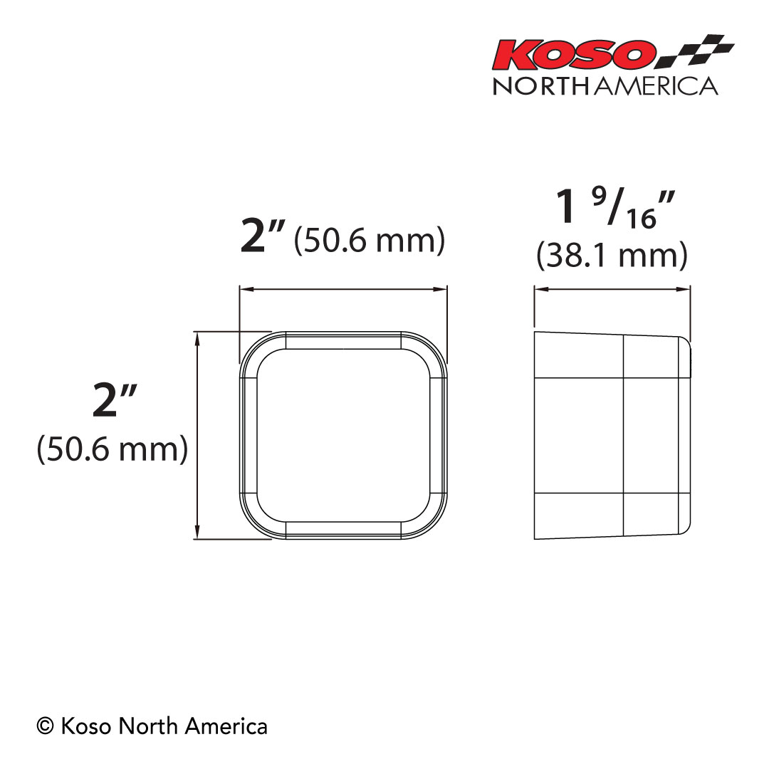 Koso GT-07 fanale stop LED rosso lente rossa