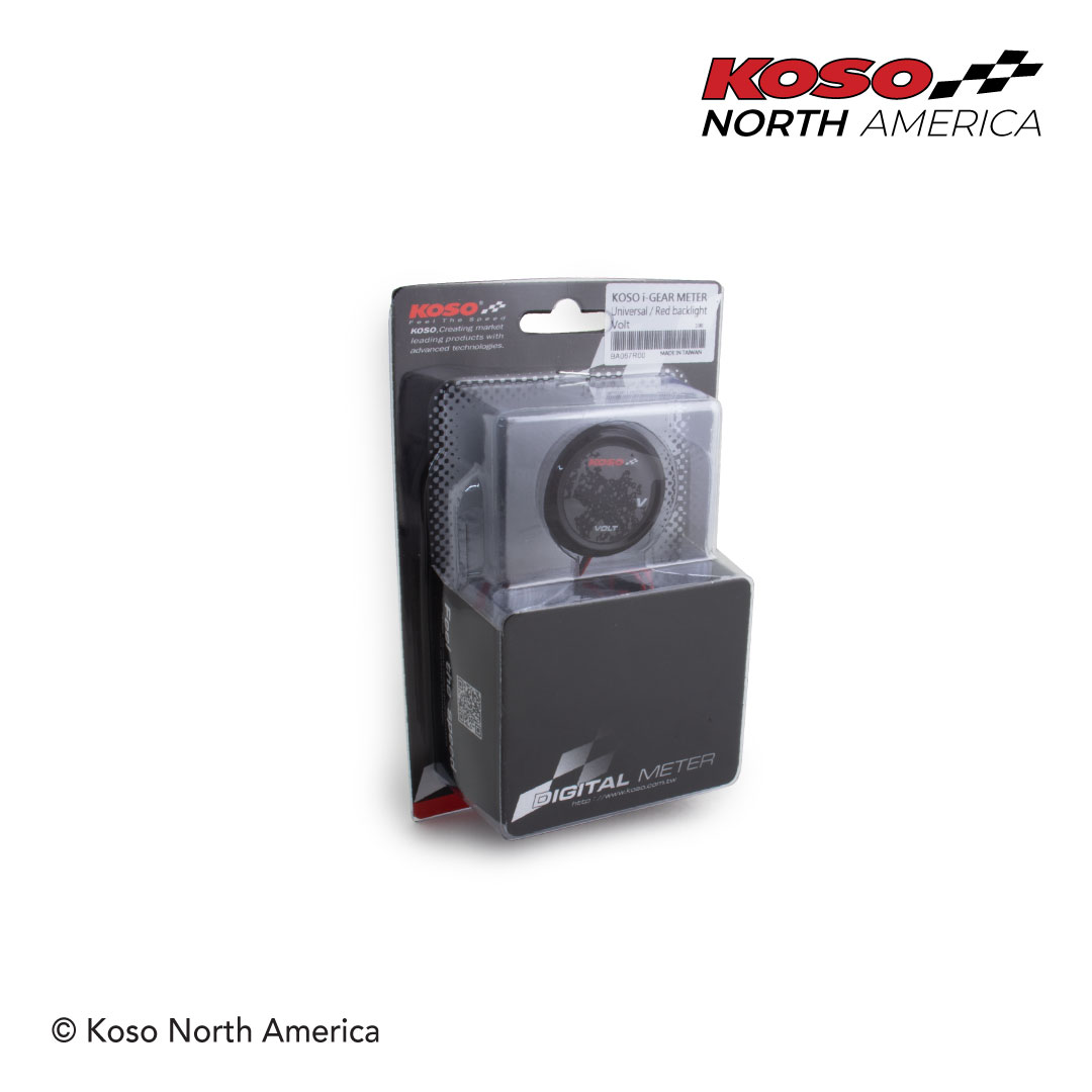 Koso I-Gear voltmetro moto digitale rosso