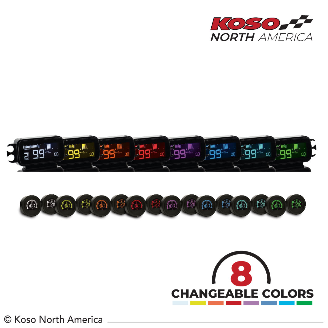 Koso D2 kit strumenti completo Harley Baggers