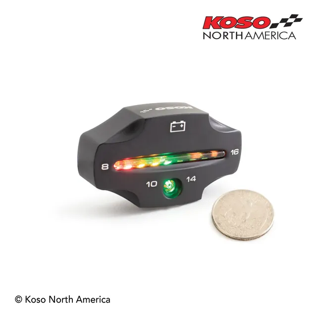 Koso CNC voltmetro LED alluminio con allarme