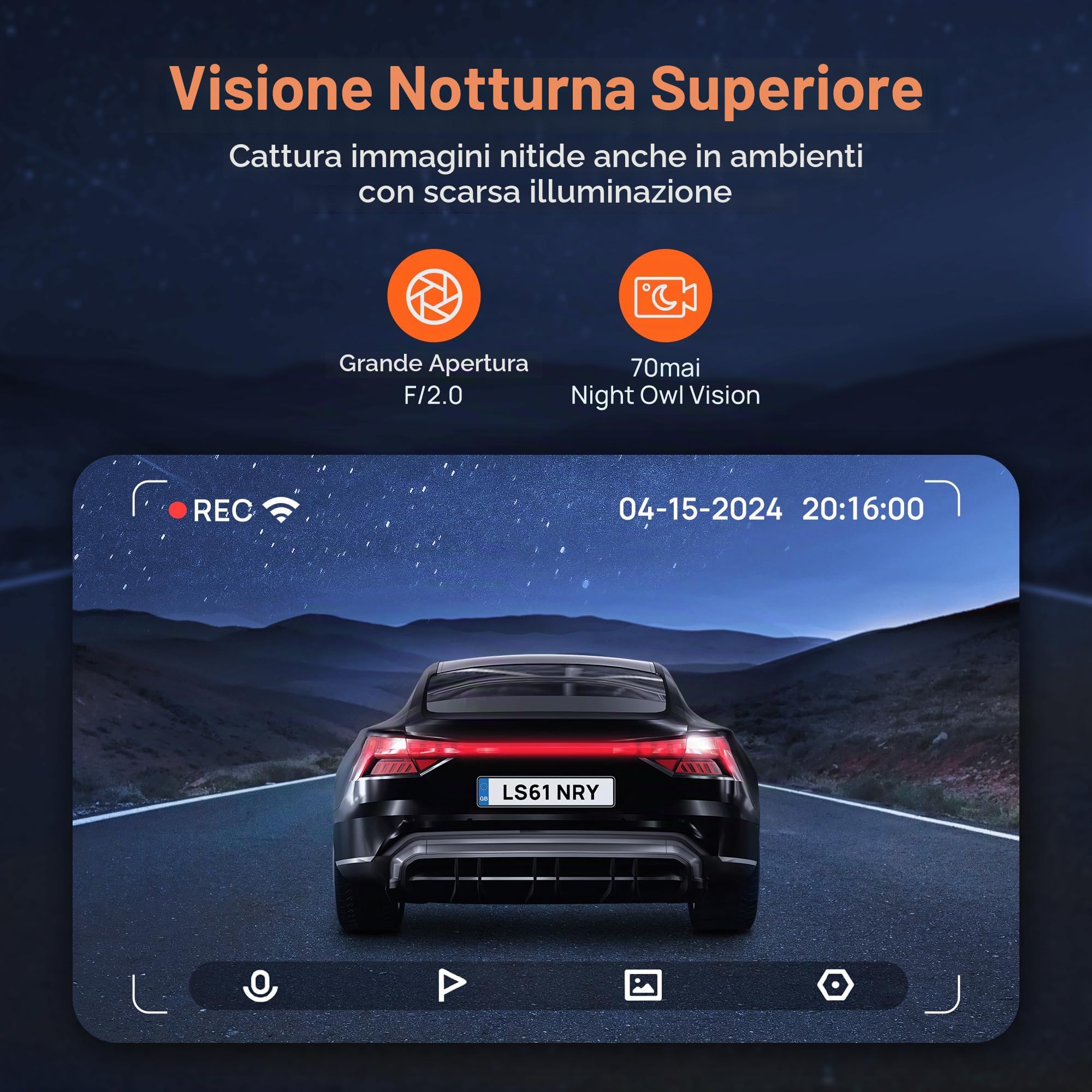 70mai M310 Plus dash cam auto 3K + kit UP06 parcheggio