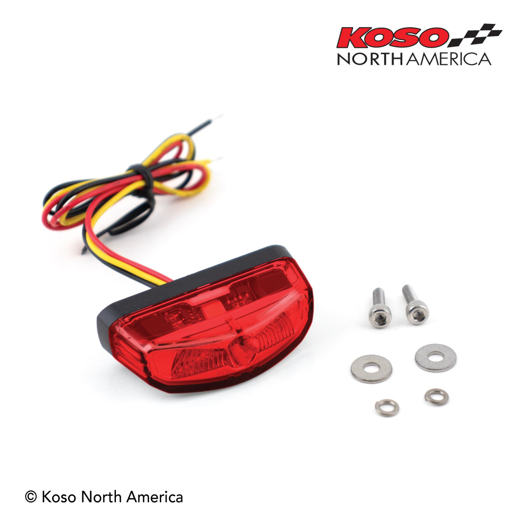 Koso Hawkeye fanalino posteriore led rosso luce targa