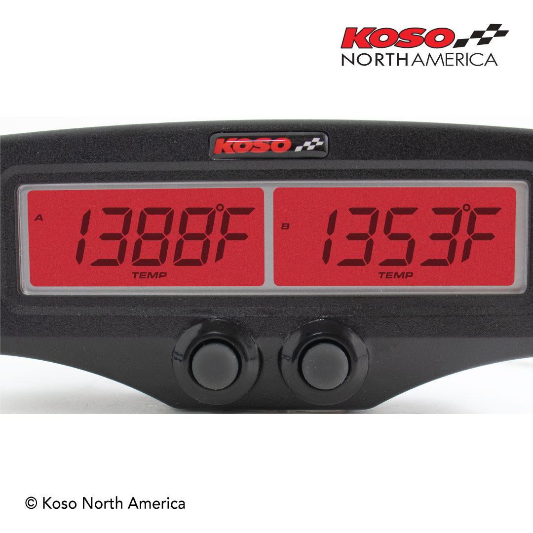 Koso EGT-02 misuratore doppio temperatura scarichi