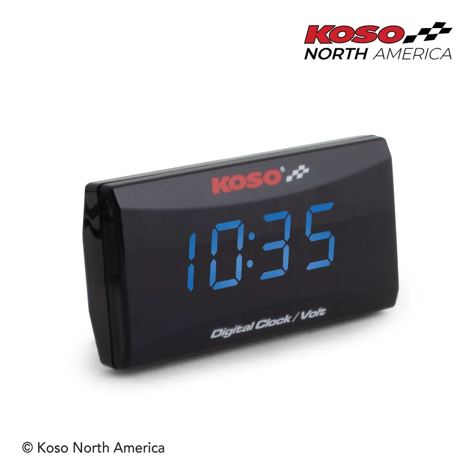 Koso Super Slim orologio voltmetro digitale blu 12V