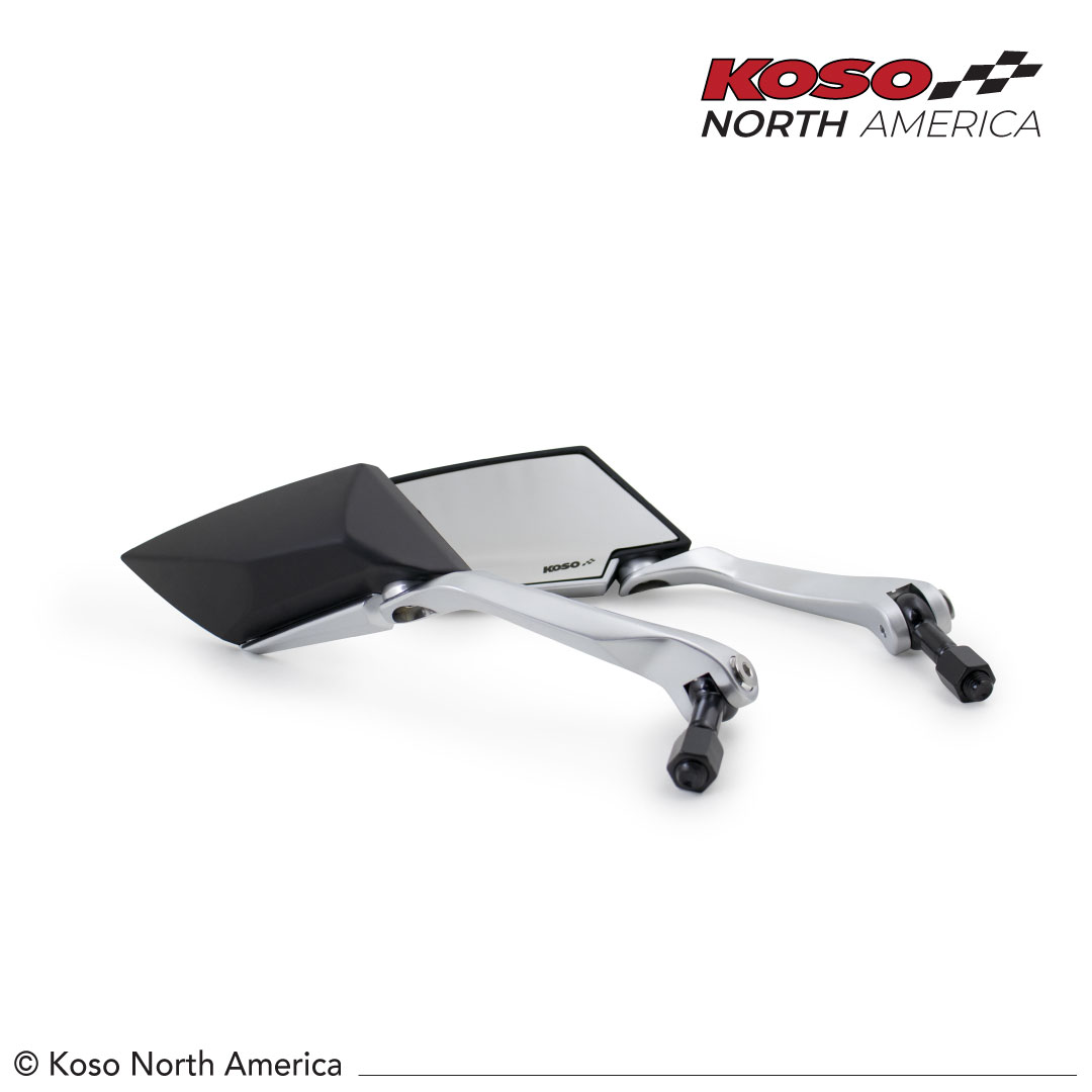 Koso TT-Style specchietti moto neri opachi M10