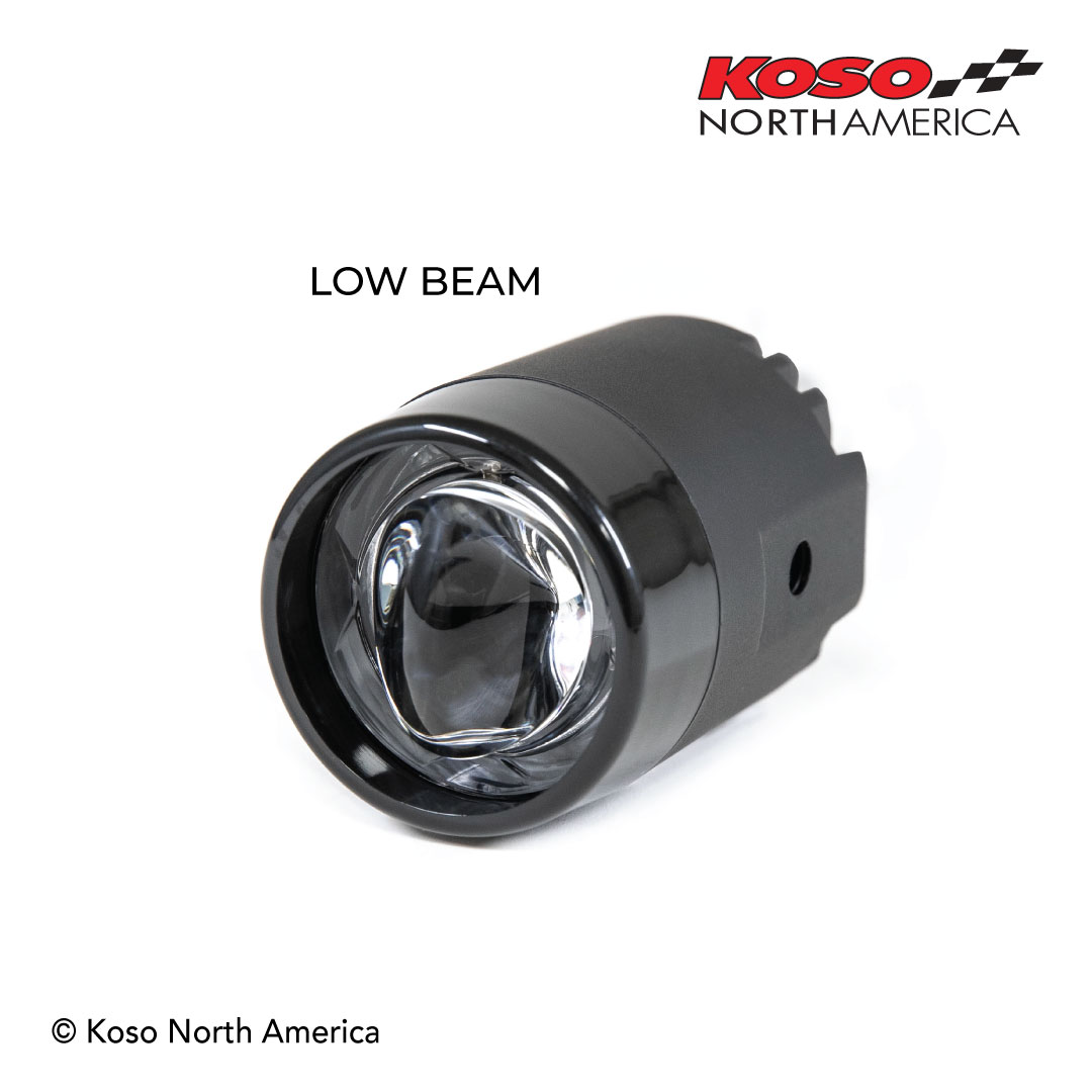 Koso Mini faro LED moto omologato E-mark