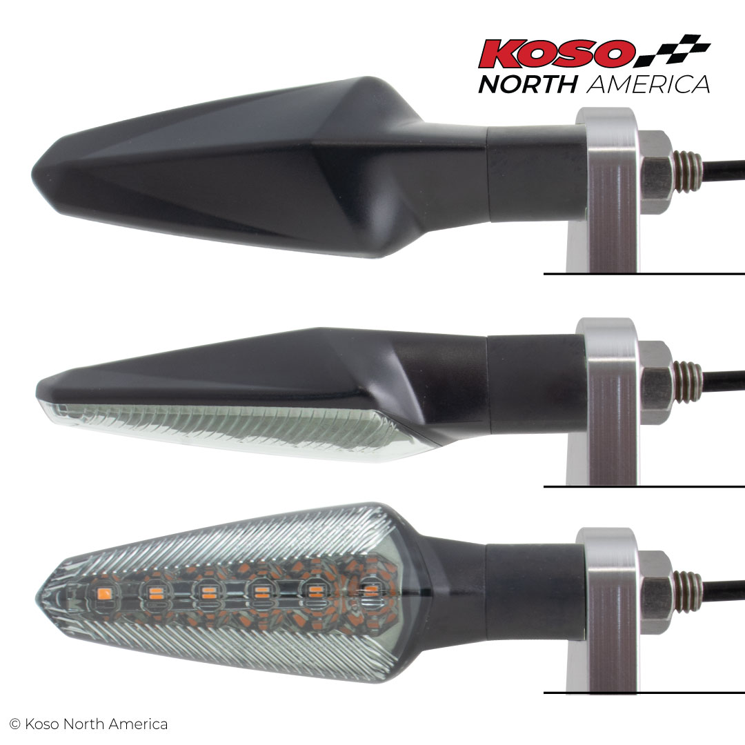 Koso Nuovo frecce LED moto fumé omologate coppia 2 pezzi