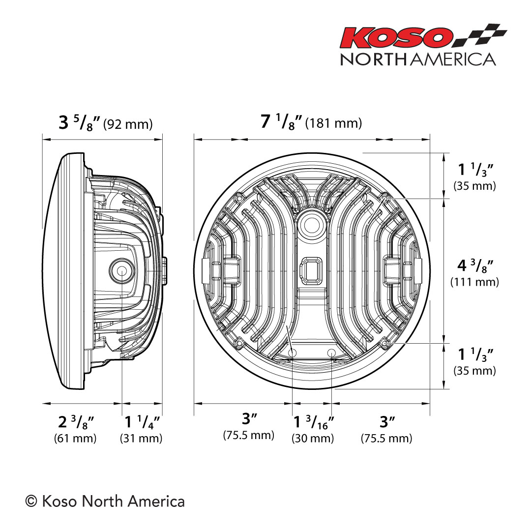 Koso Zenith Faro LED Moto Omologato
