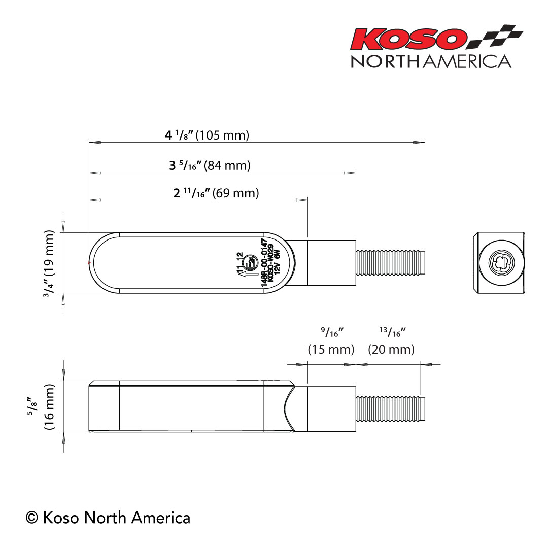 Koso Cyclone frecce LED sequenziali ambra coppia