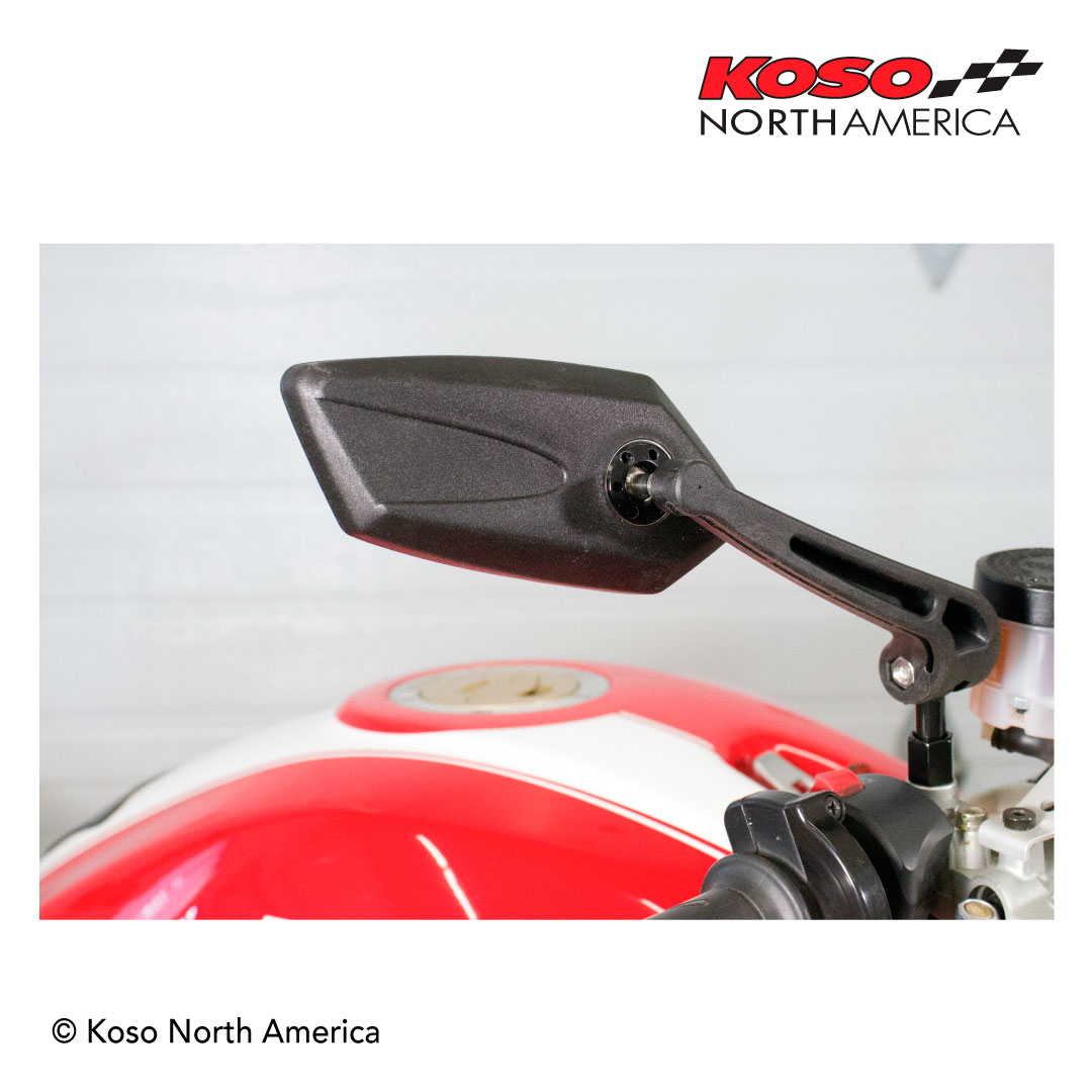 Koso GT Style specchi M10 nero opaco lente chiara