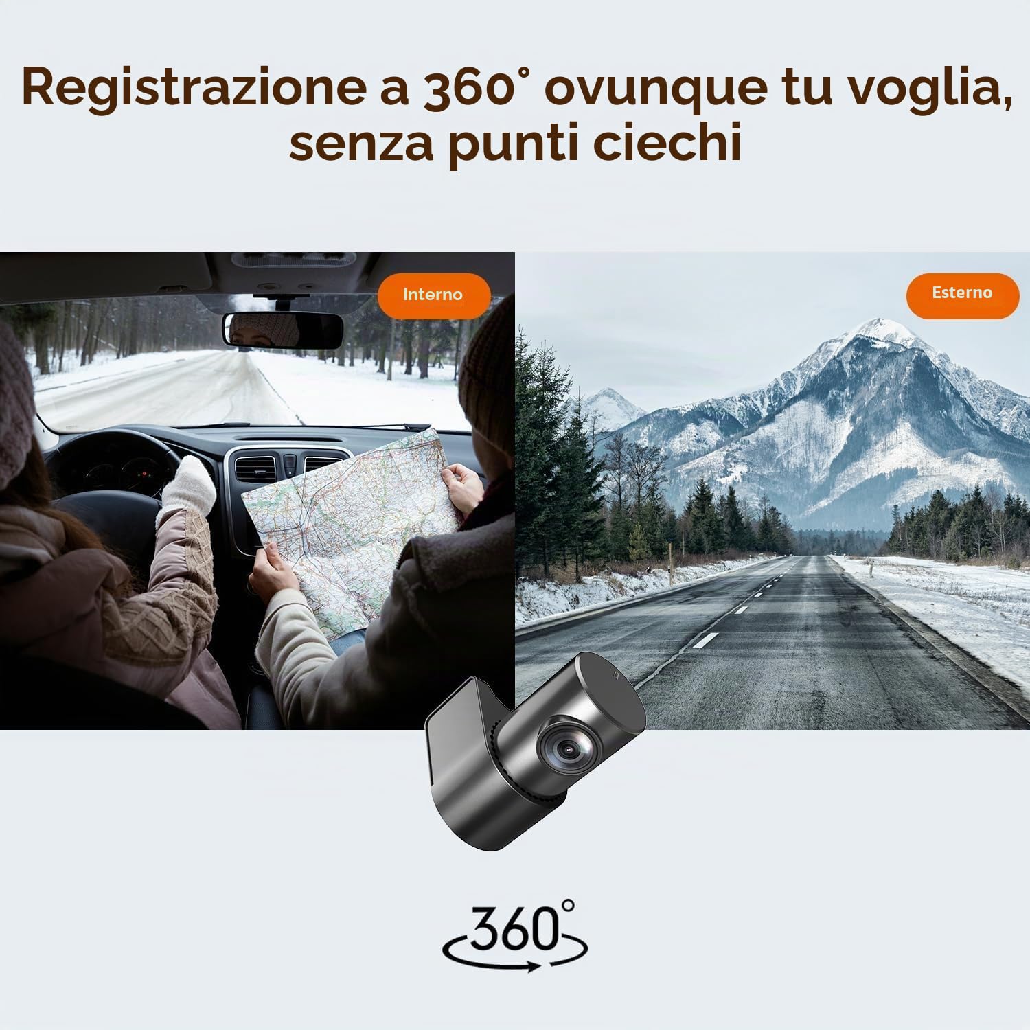 DDPAI N1 Dual dash cam auto doppia 1296P+1080P