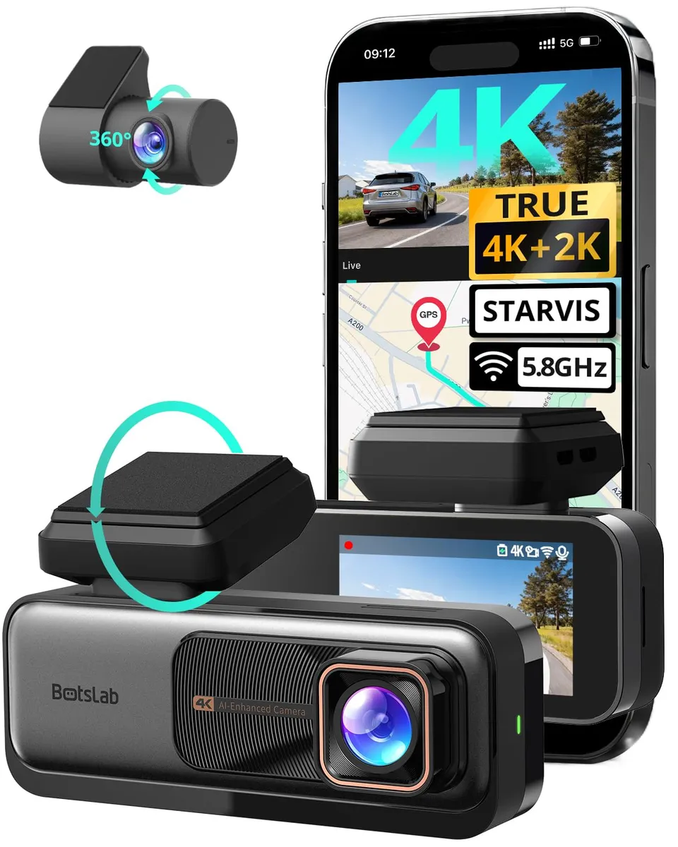 Botslab Dual dash cam auto anteriore posteriore 4K+2K ADAS