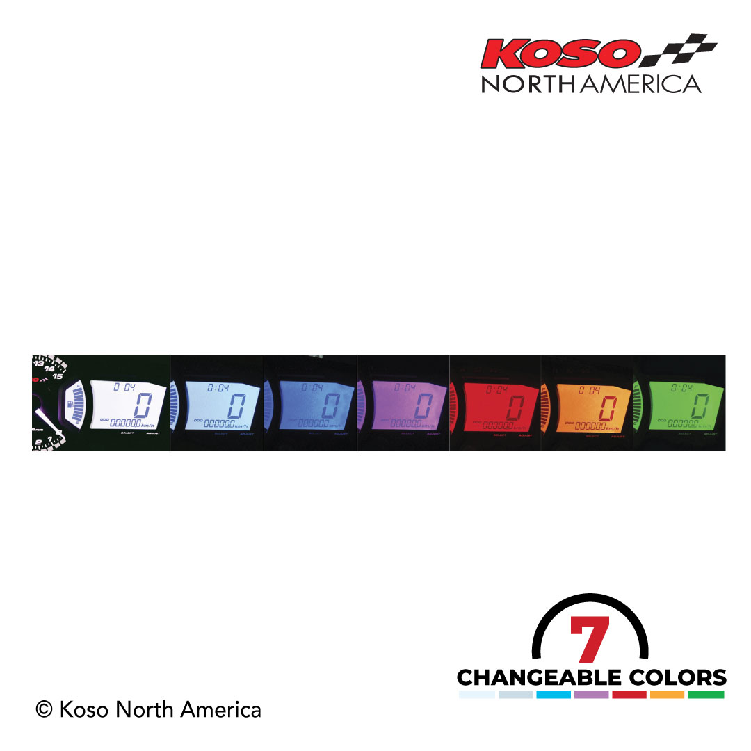 Koso RX-2 GP Style cruscotto multifunzione moto shift-light