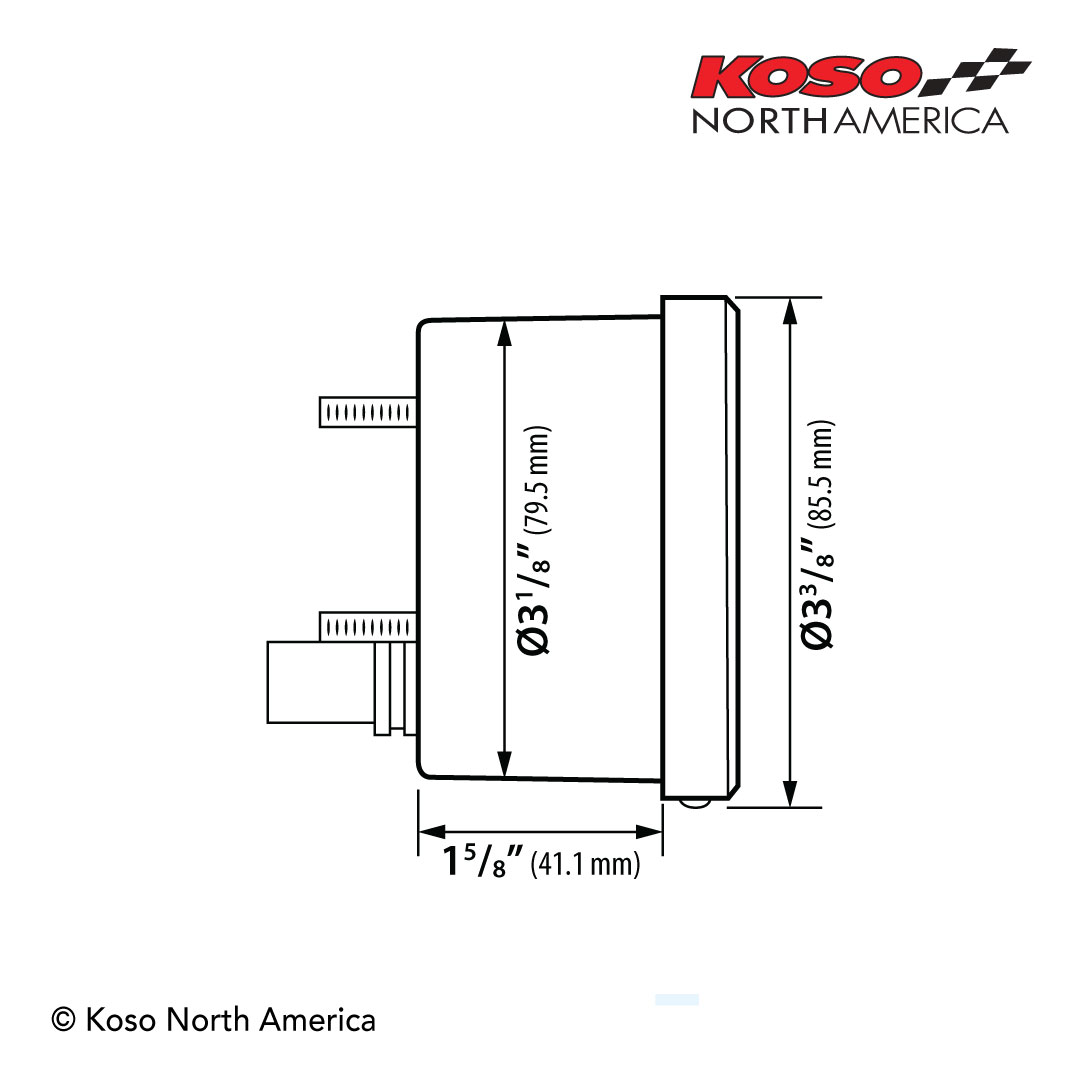 Koso TNT-B strumento multifunzione Yamaha Bolt nero