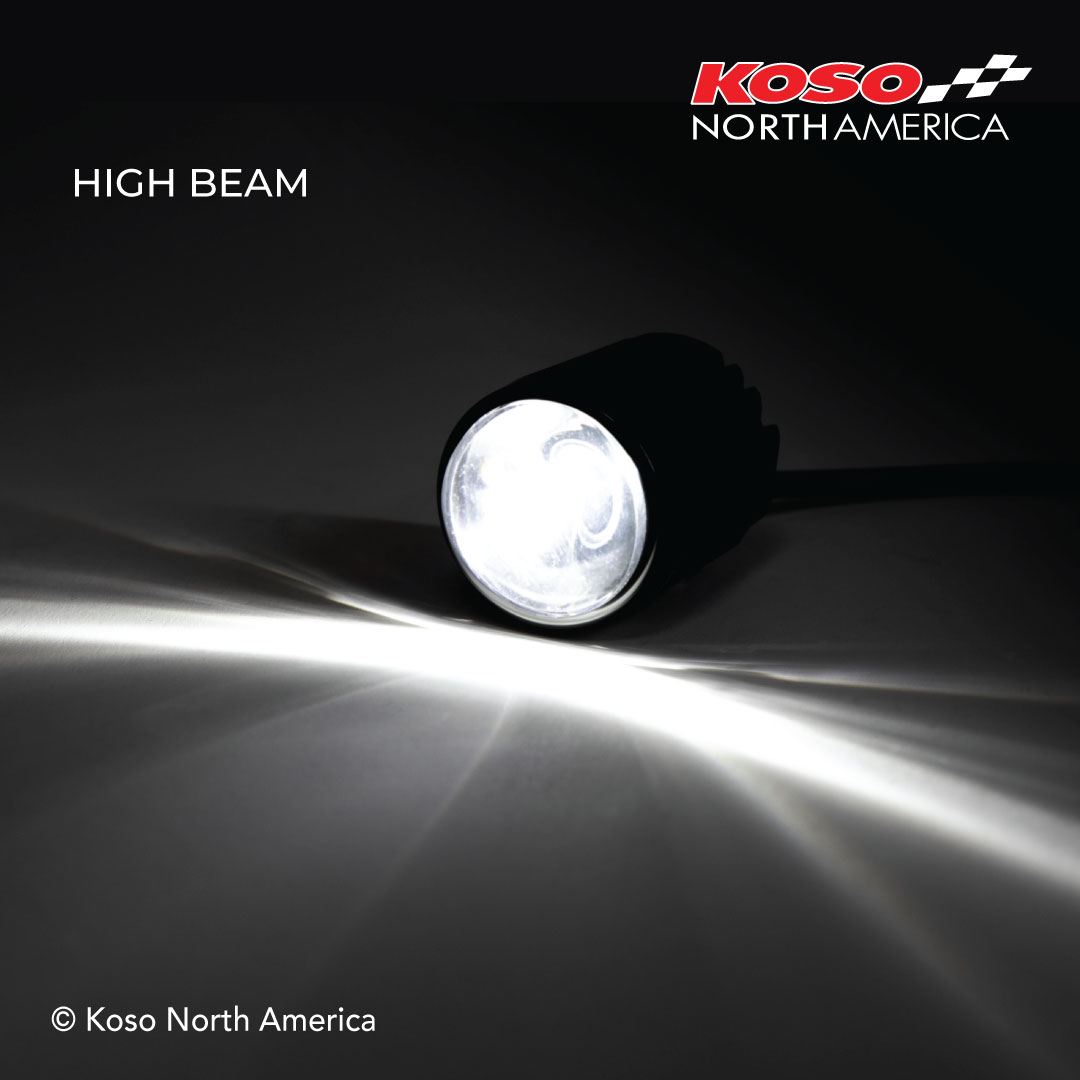 Koso Mini faro LED moto omologato E-mark
