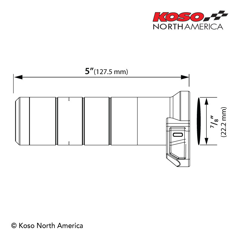 Koso Titan-S manopole riscaldate nere universali 5 livelli