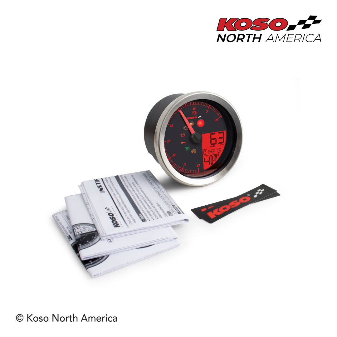 Koso HD-04 strumentazione 4" Harley argento