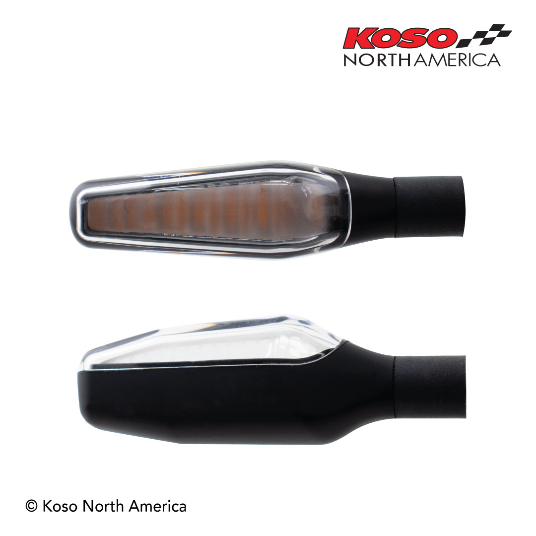 Koso GW-04 frecce LED sequenziali coppia M8 alluminio