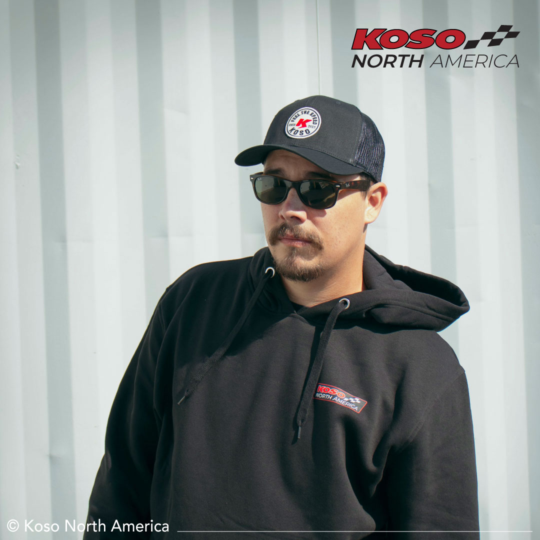 Koso Feel The Speed Vintage Logo cappellino trucker nero mesh