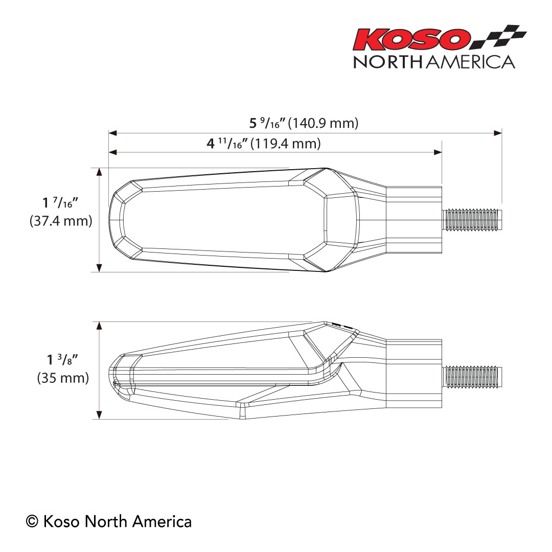 Koso Z5 frecce LED ambra lente fumé coppia