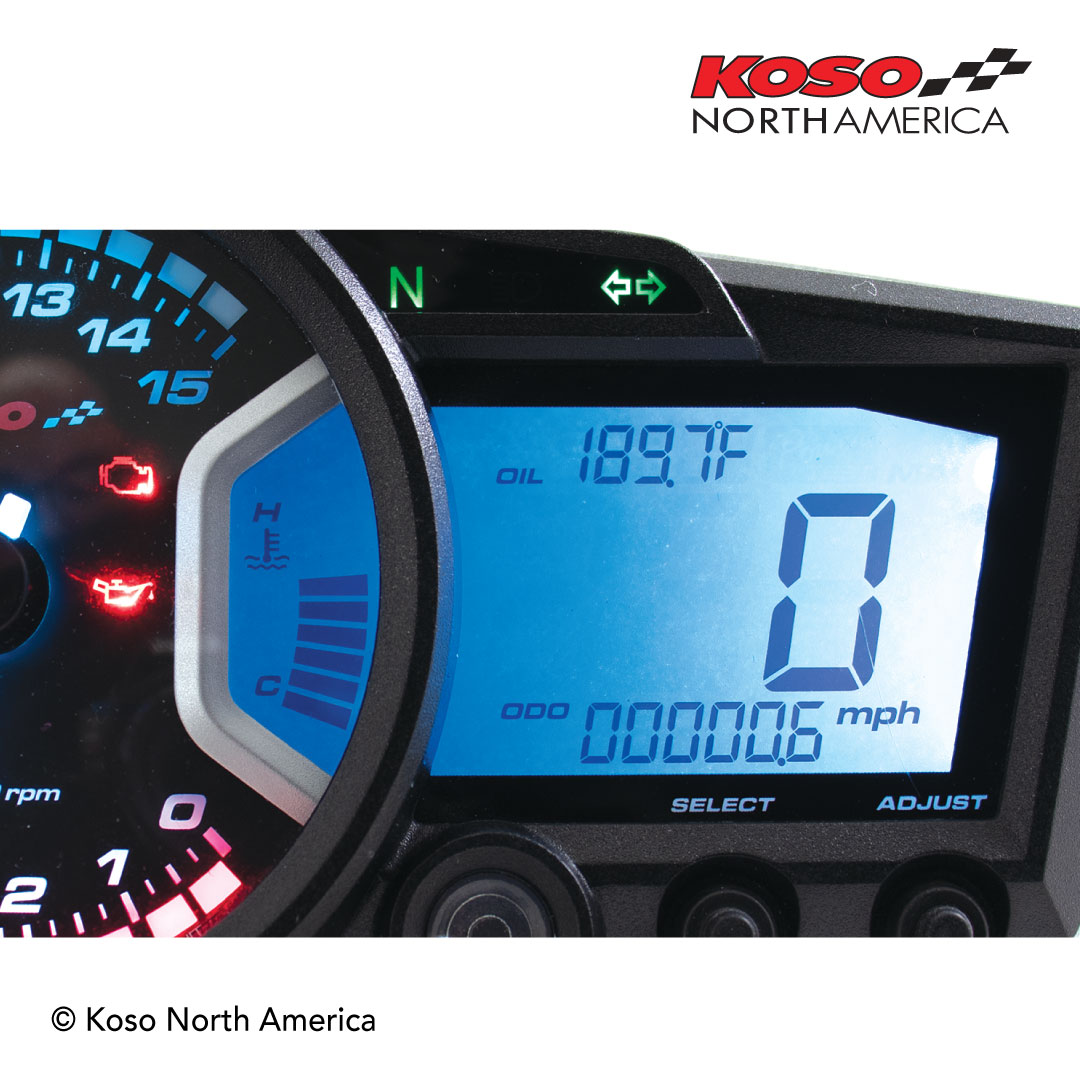 Koso RX-2 GP Style cruscotto multifunzione moto shift-light