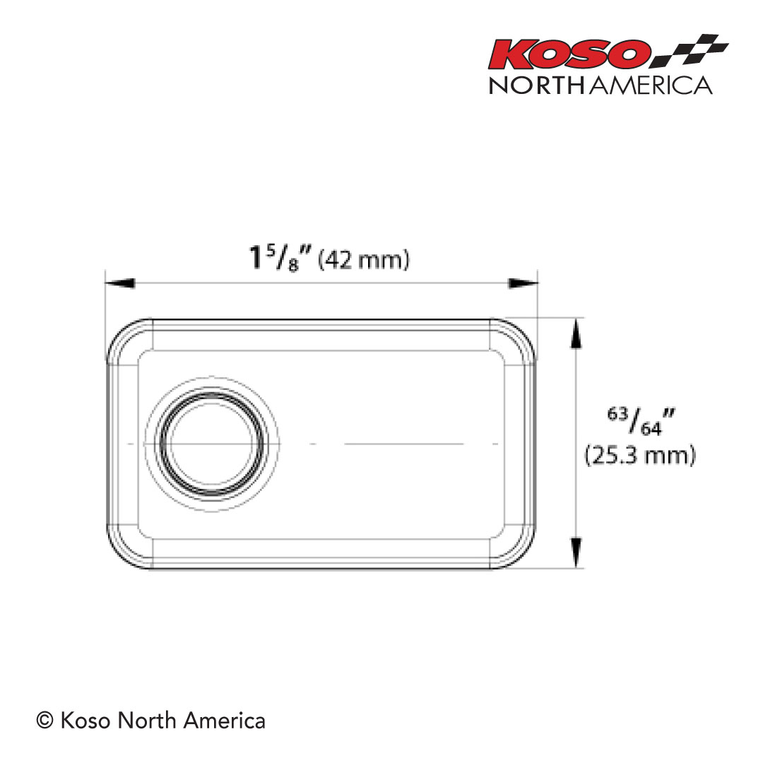 Koso luce abitacolo LED bianca 43 mm IPX4