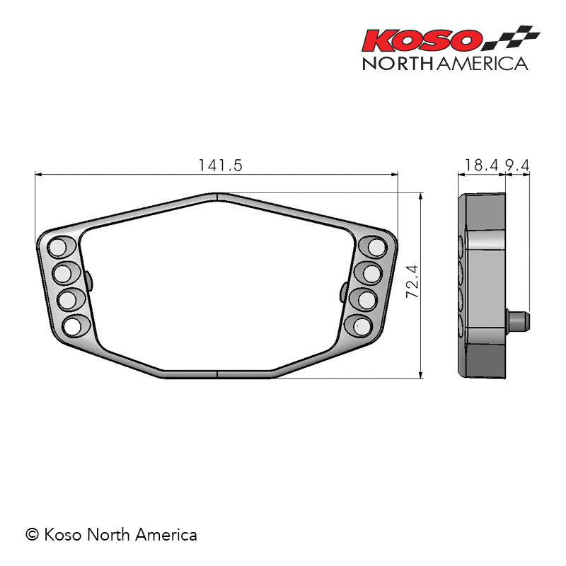 Koso DB-02 Kit spie indicatori plug-in 12 simboli