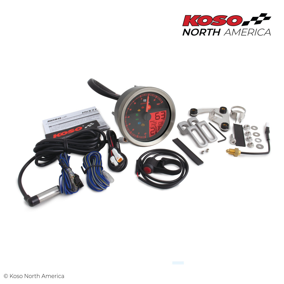 Koso TNT-04 strumento multifunzione ghiera argento