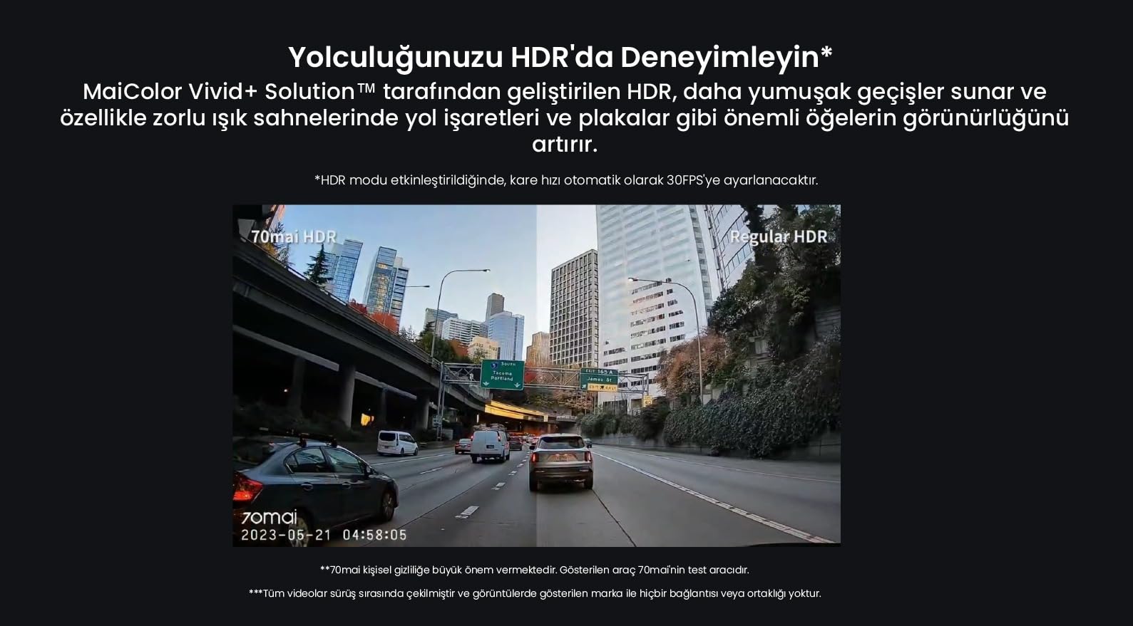 70mai A200 dash cam auto Full HD nera anteriore