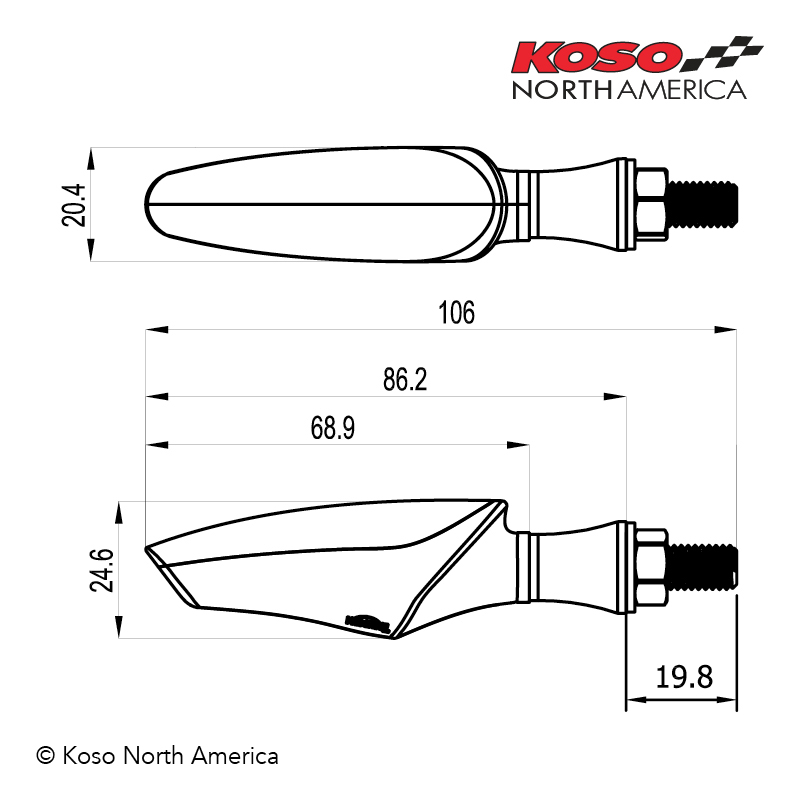Koso Infinity frecce LED fumé doppia funzione coppia