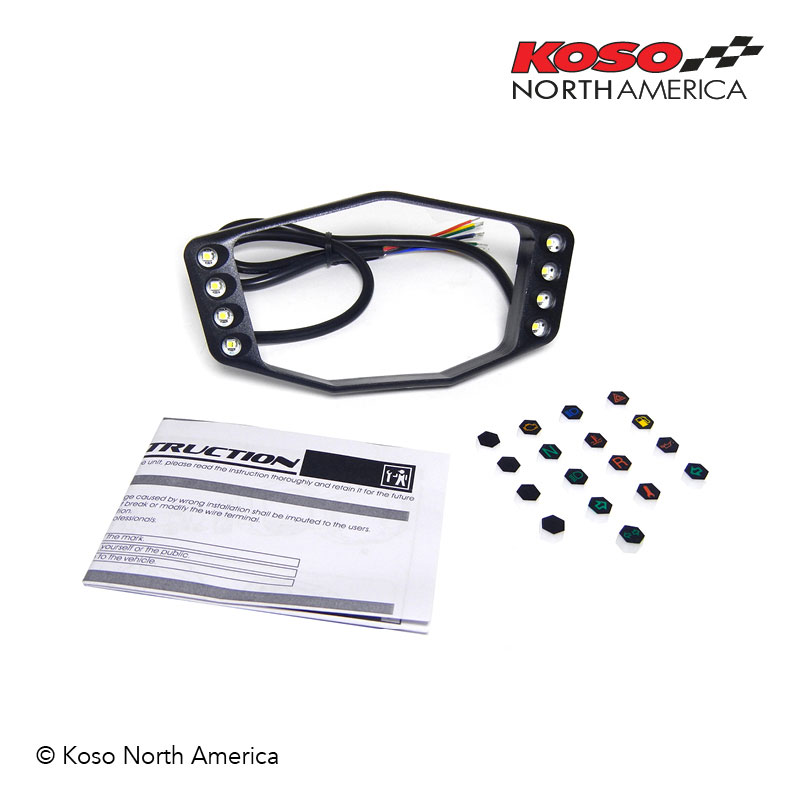 Koso DB-02 Kit spie indicatori plug-in 12 simboli