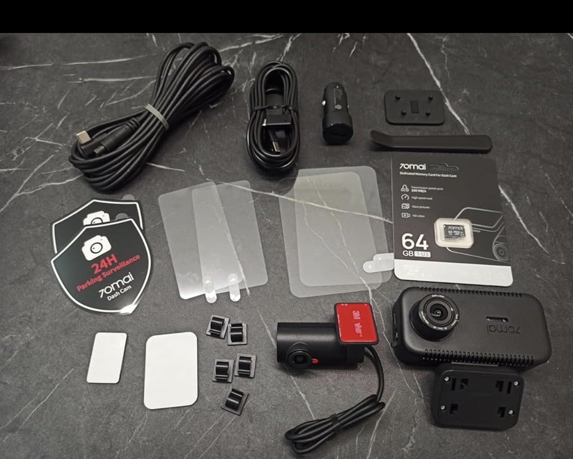 70mai T800E dash cam auto 3 canali 4K+1080P con HDR