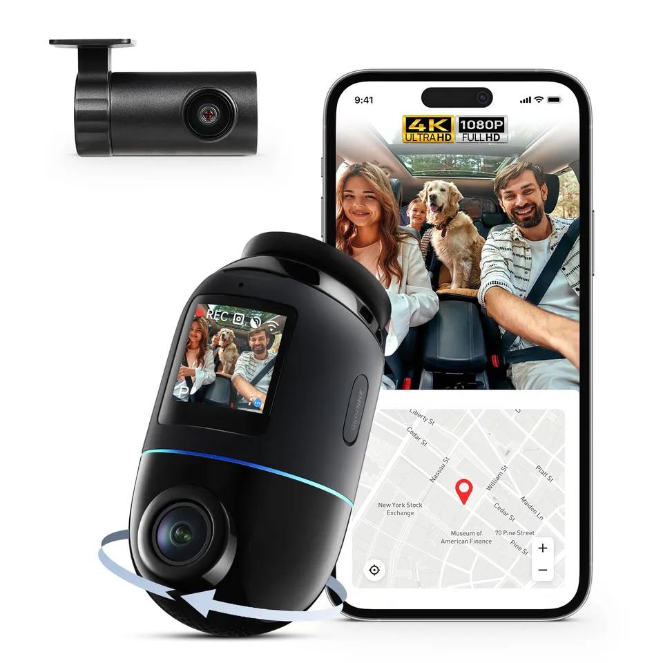 70mai 4K Omni dash cam auto dual 4K+1080P 360°