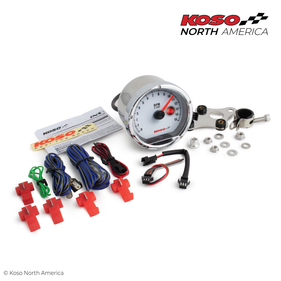 Koso TNT-01R contagiri 15000 cromo bianco shift