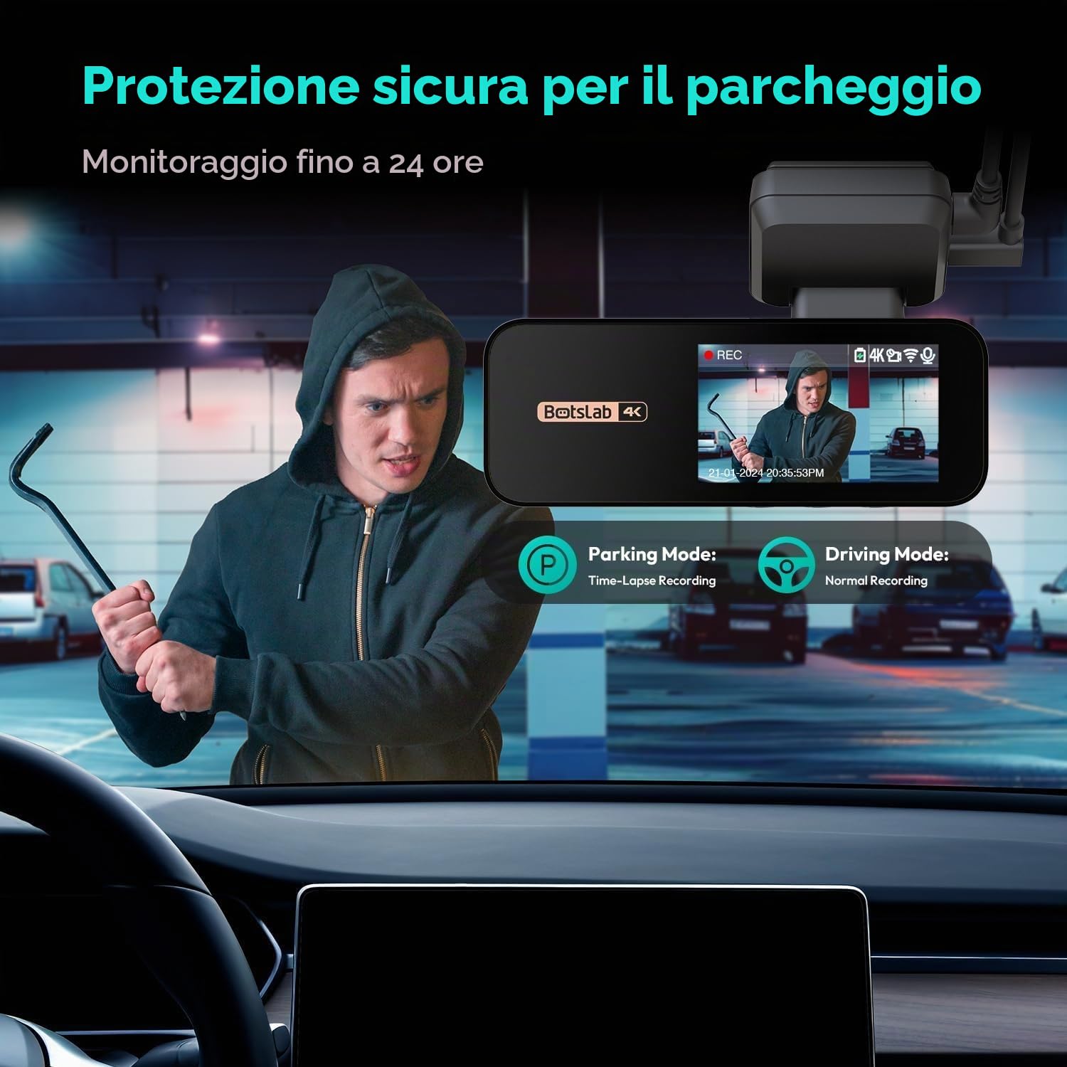 Botslab Kit Hardwire cavo alimentazione dash cam 12V