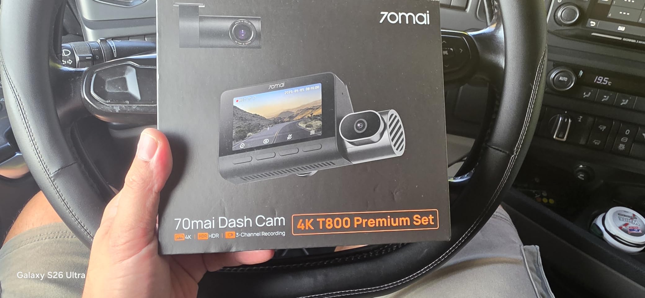 70mai T800 dash cam auto 3 canali 4K 128GB HDR