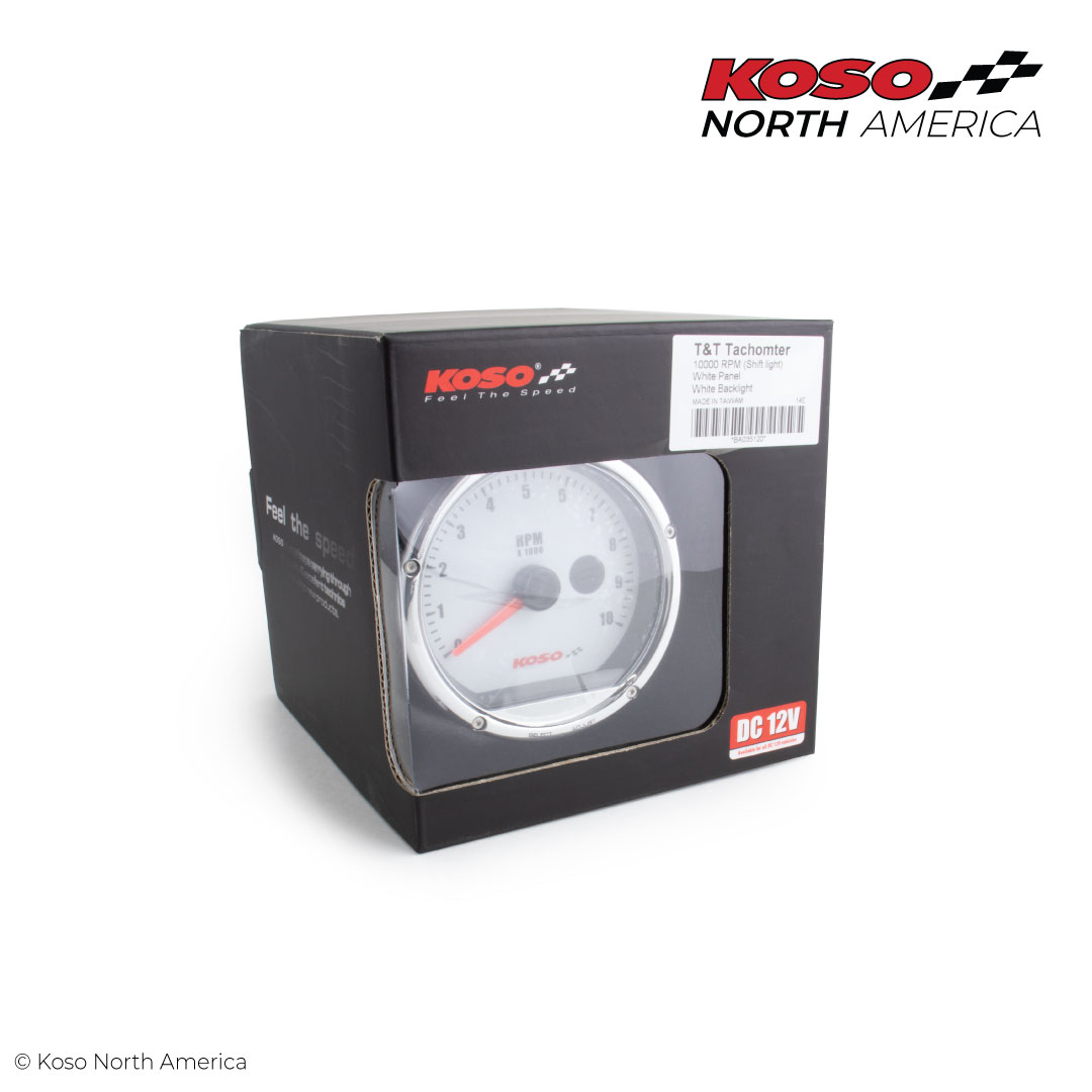 Koso TNT-01R contagiri 10000 giri chrome bianco
