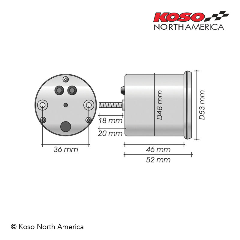 Koso DL-01V voltmetro Harley-Davidson batteria