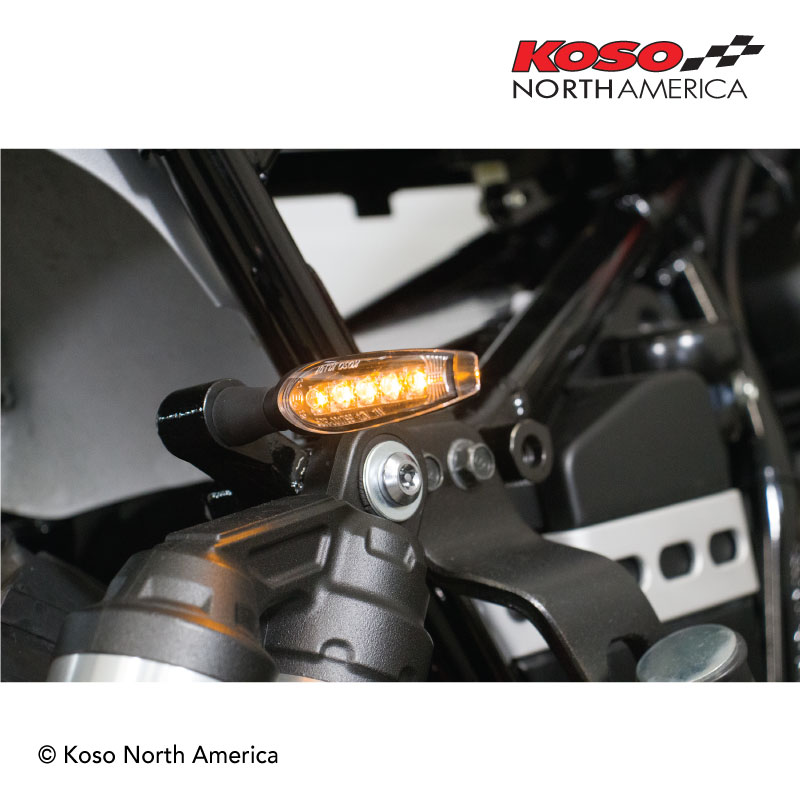 Koso Unlimited indicatori LED nero opaco coppia