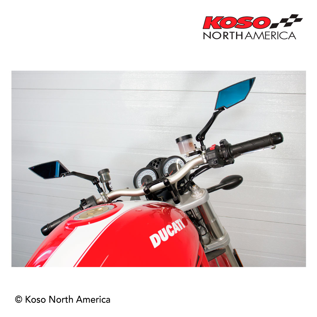 Koso TT-Style specchietti moto carbonio M10