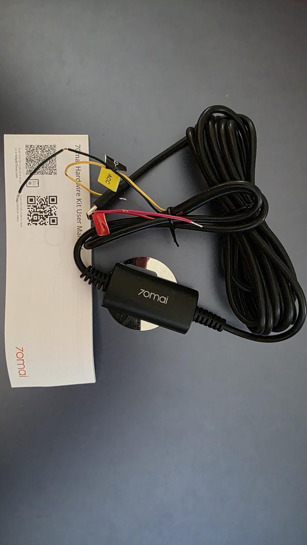 70mai UP03 kit cablaggio dash cam USB-C 3,3m 12V-30V