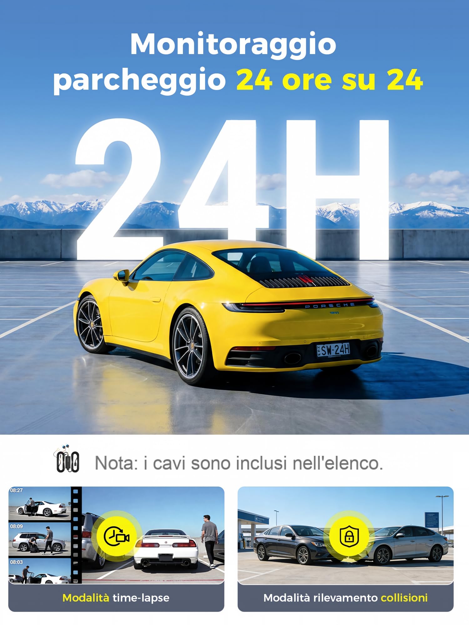 DDPAI N2 Dual dashcam auto 2.5K+1080P visione notturna