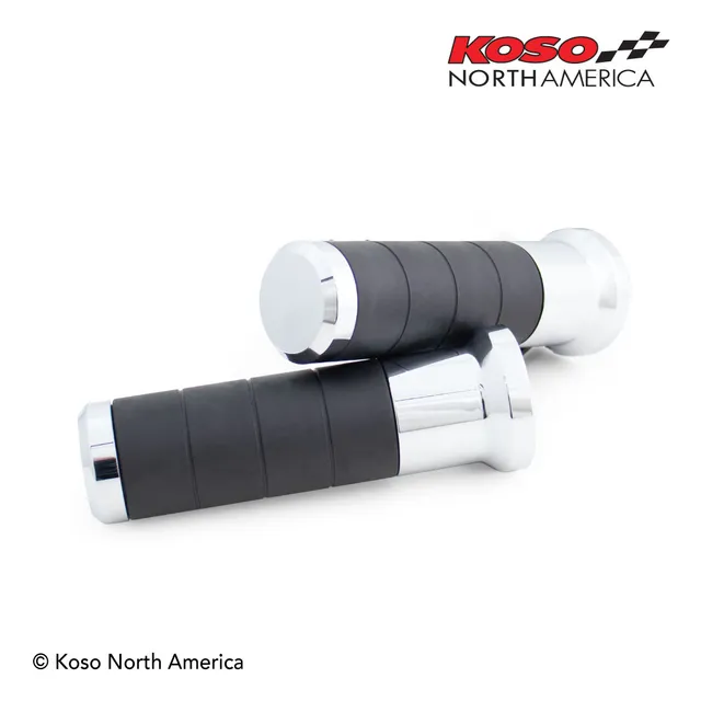 Koso Titan manopole riscaldate cromo per cruiser 12V