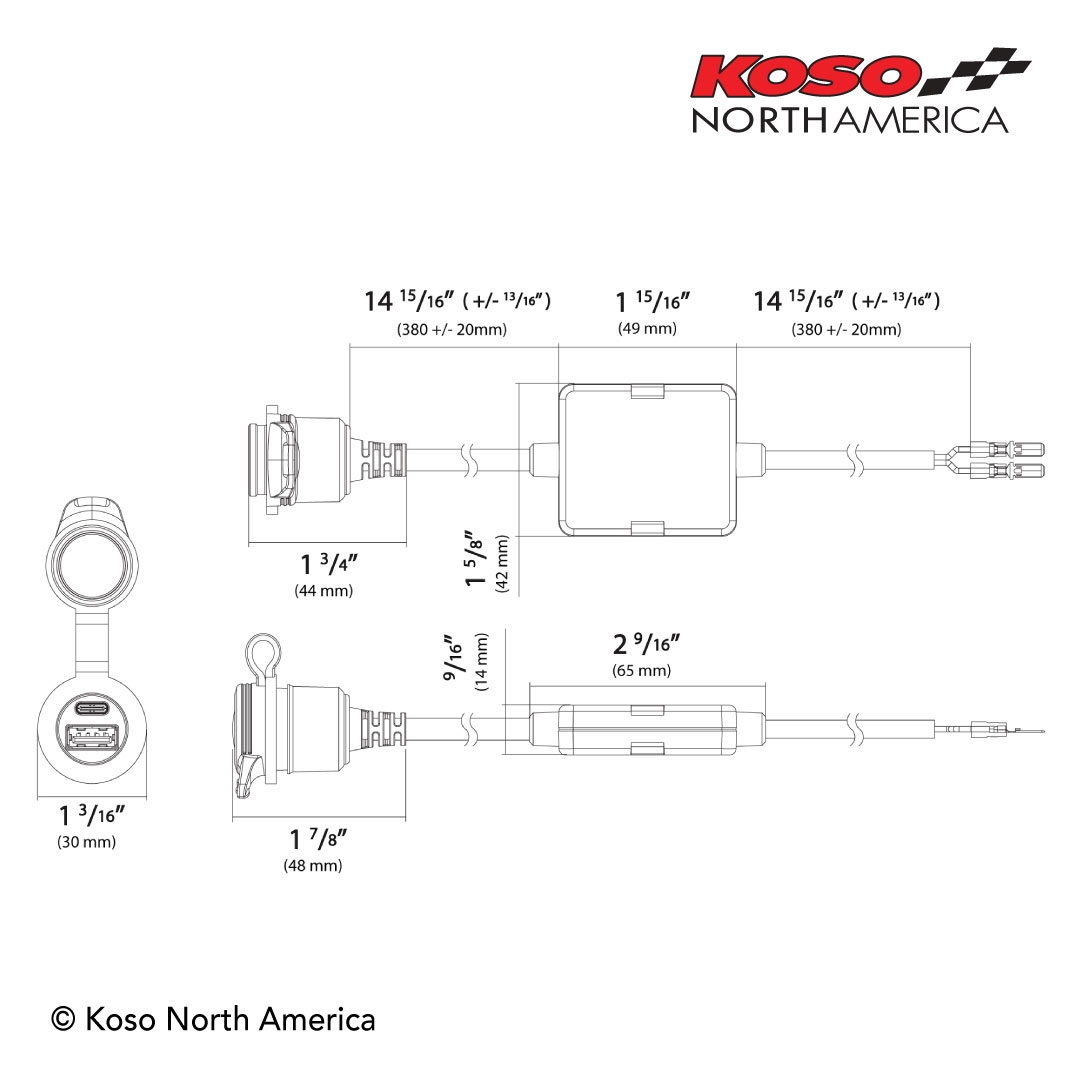 Koso caricatore USB Harley-Davidson Type-C+A quick charge