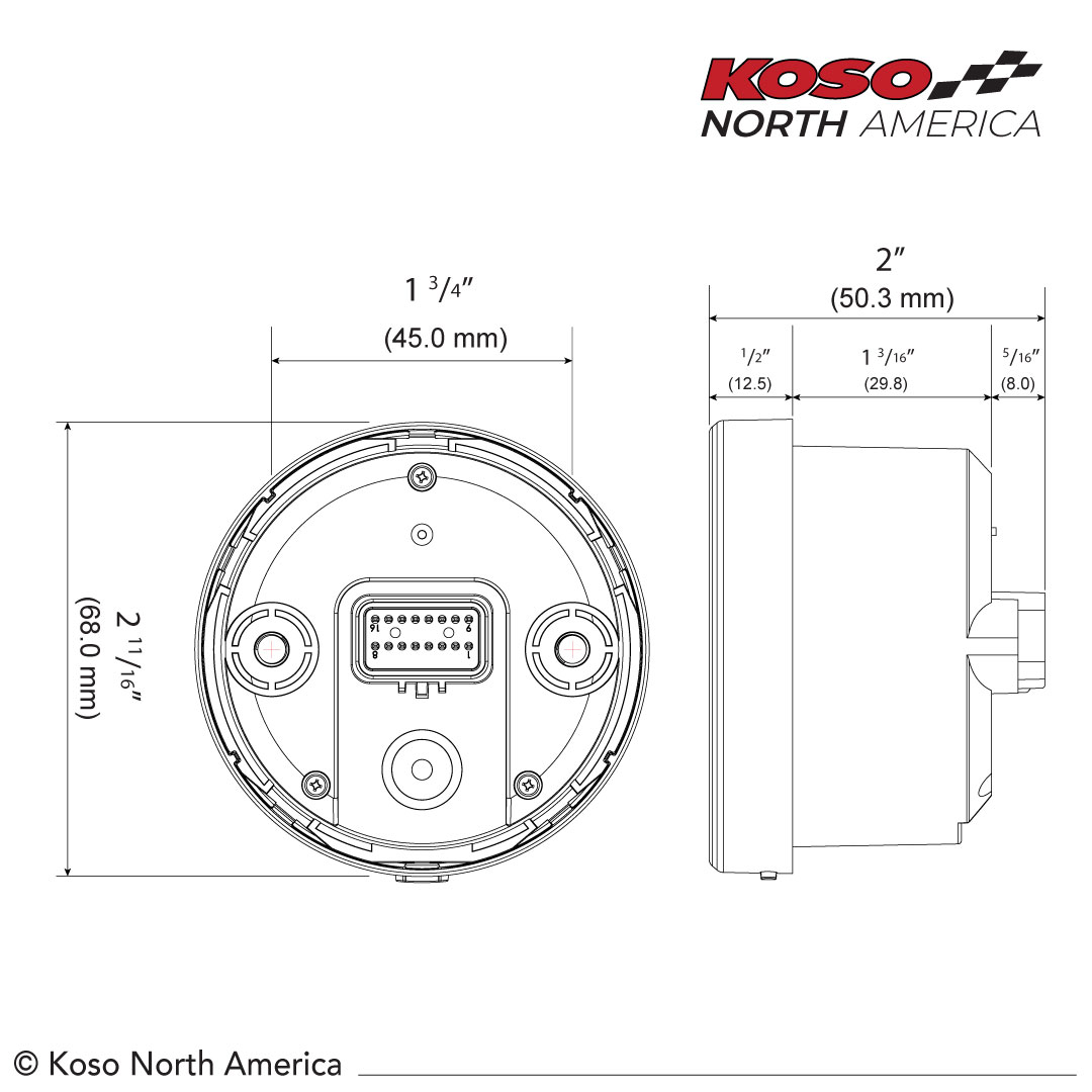 Koso TNT-05R D60 contagiri moto digitale