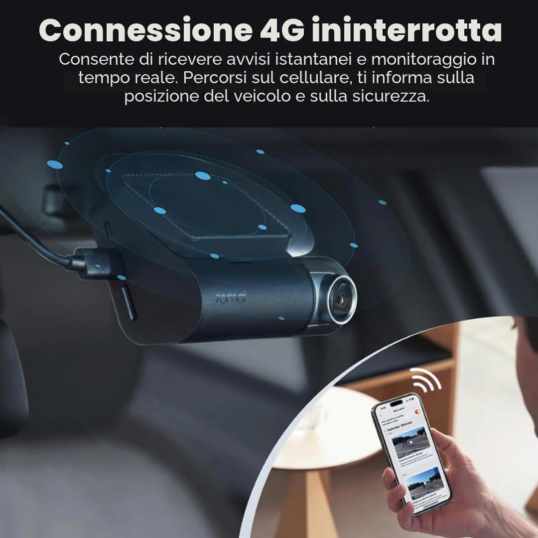 70mai A510 dash cam auto 1944P solo anteriore